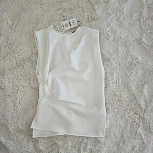Zara White Muscle Tee